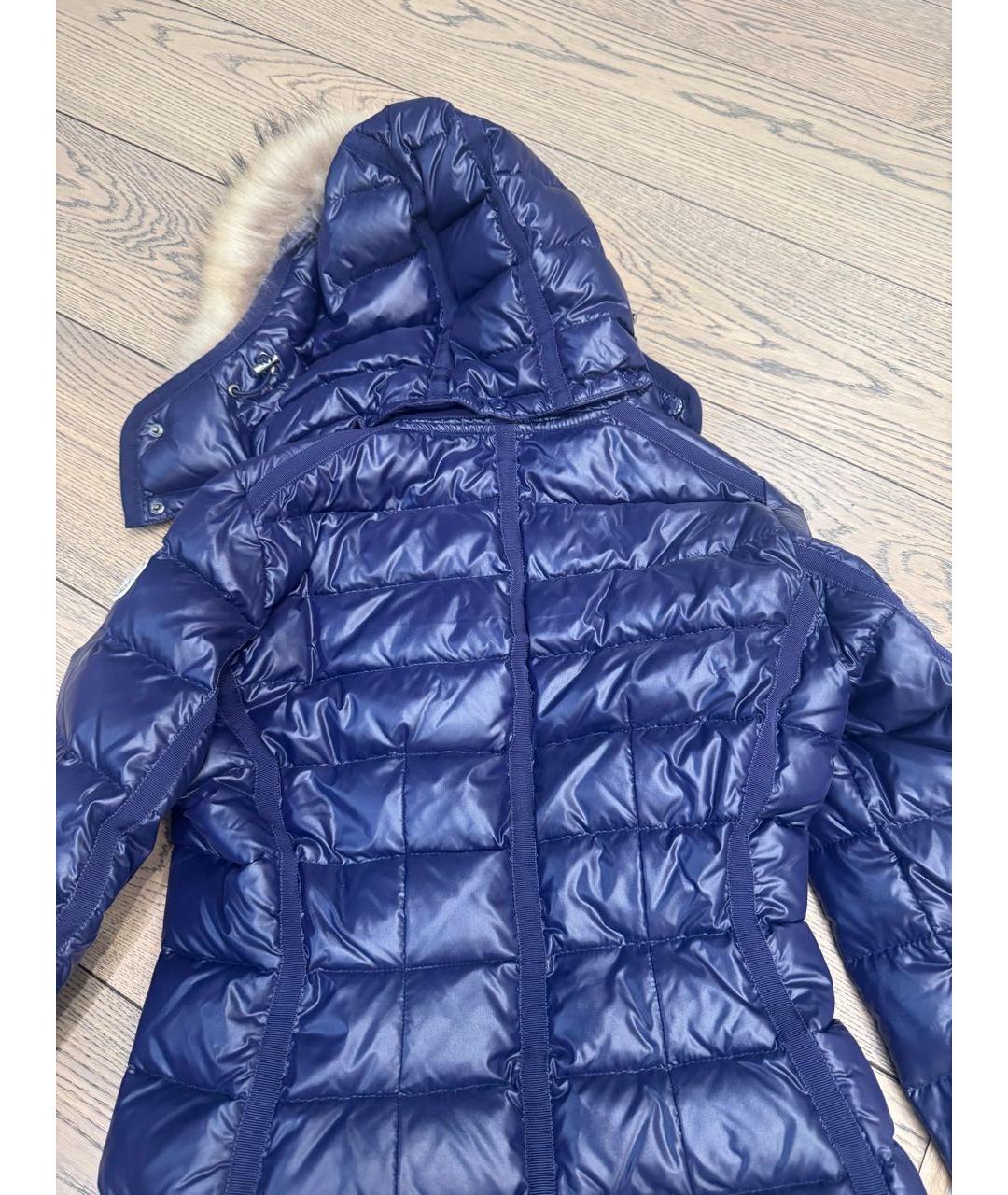 MONCLER Фиолетовый полиамидовый пуховик, фото 3