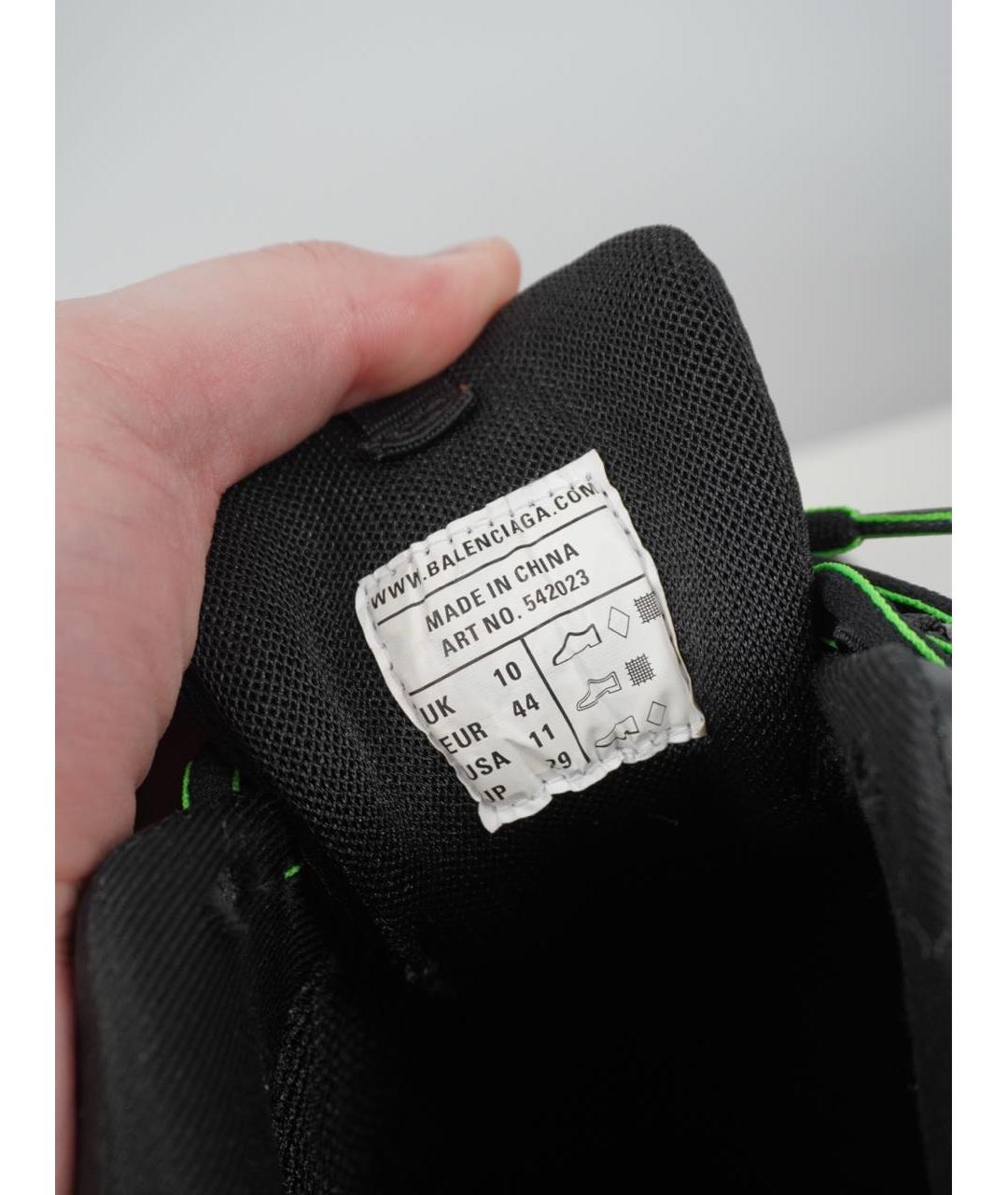 BALENCIAGA Черные кожаные низкие кроссовки / кеды, фото 5