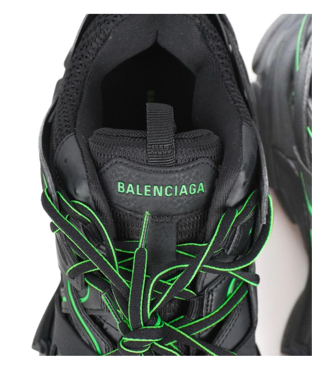 BALENCIAGA Черные кожаные низкие кроссовки / кеды, фото 4