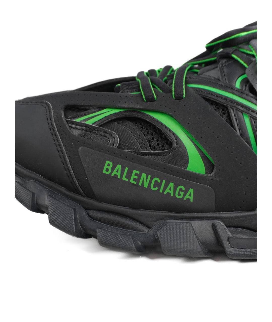 BALENCIAGA Черные кожаные низкие кроссовки / кеды, фото 6