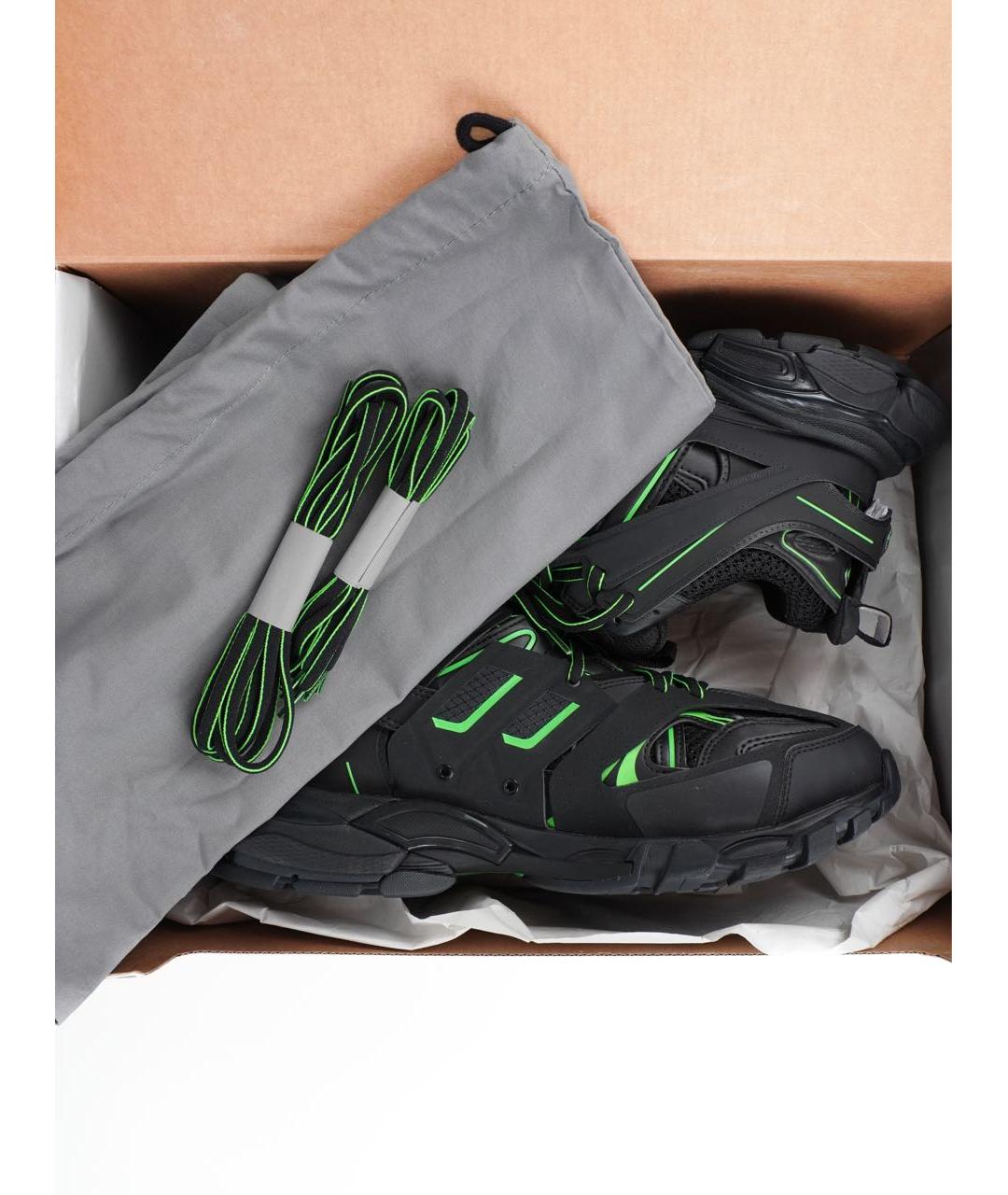 BALENCIAGA Черные кожаные низкие кроссовки / кеды, фото 7