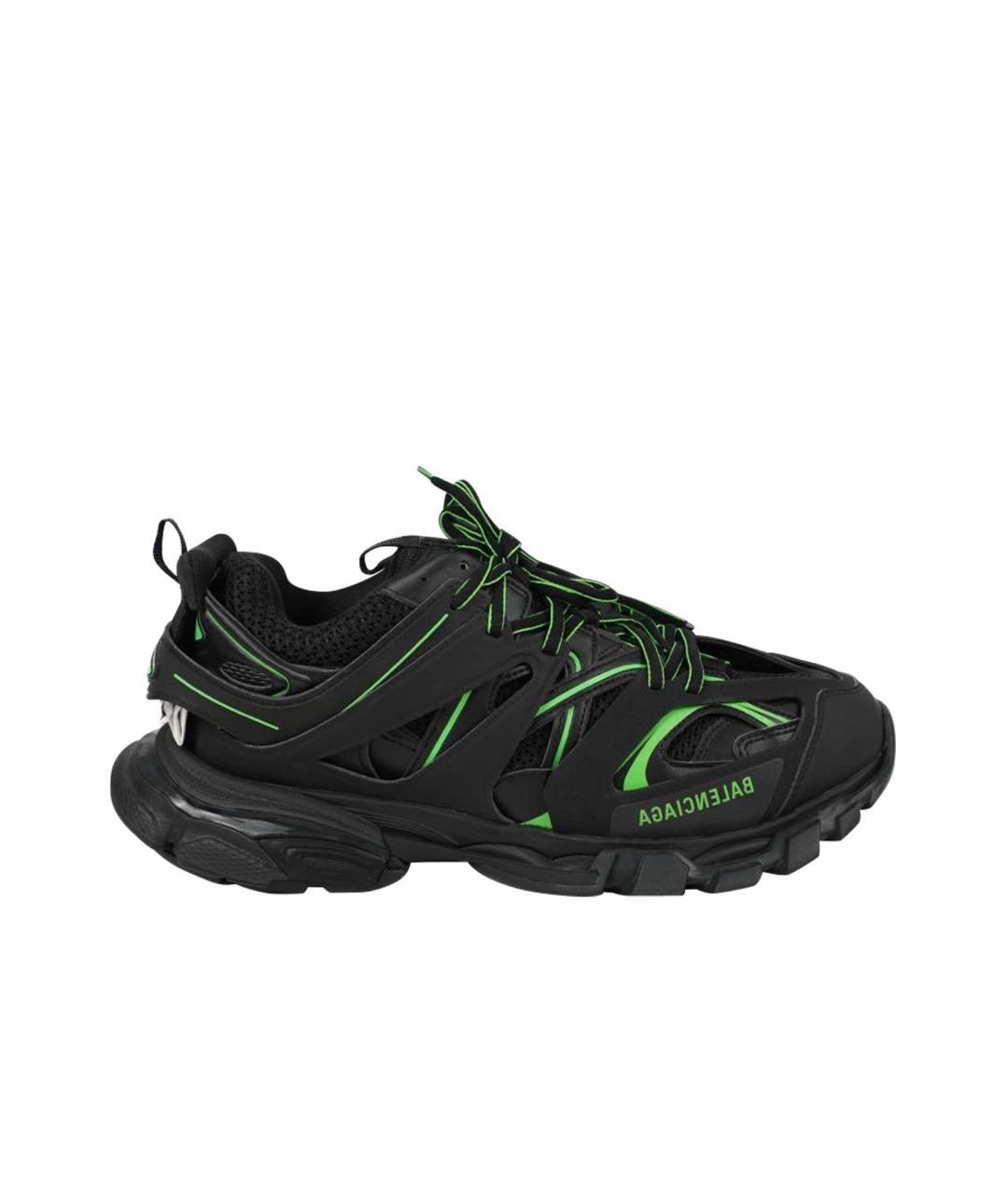 BALENCIAGA Черные кожаные низкие кроссовки / кеды, фото 1