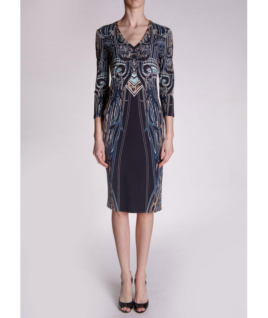 ROBERTO CAVALLI Мульти вискозное вечернее платье, фото 2