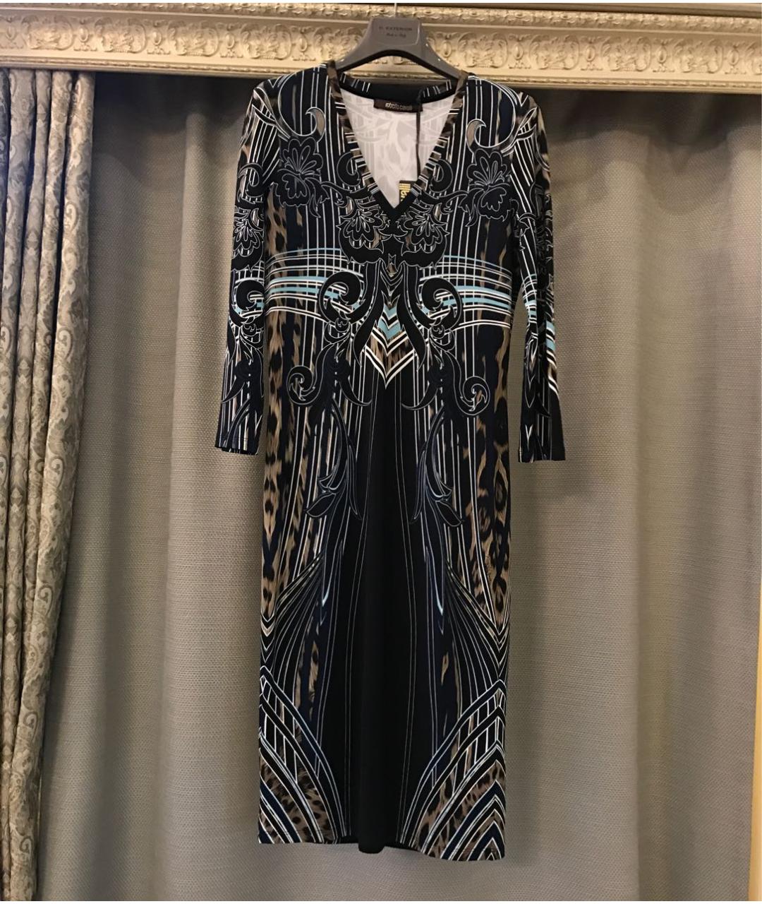 ROBERTO CAVALLI Мульти вискозное вечернее платье, фото 5