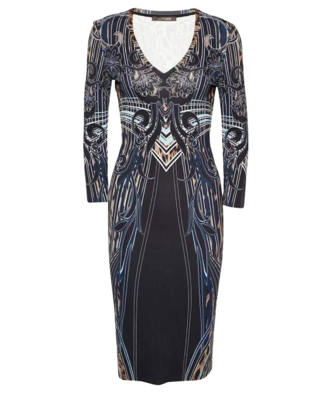 ROBERTO CAVALLI Мульти вискозное вечернее платье, фото 1