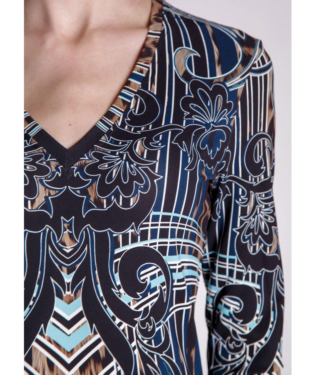 ROBERTO CAVALLI Мульти вискозное вечернее платье, фото 4