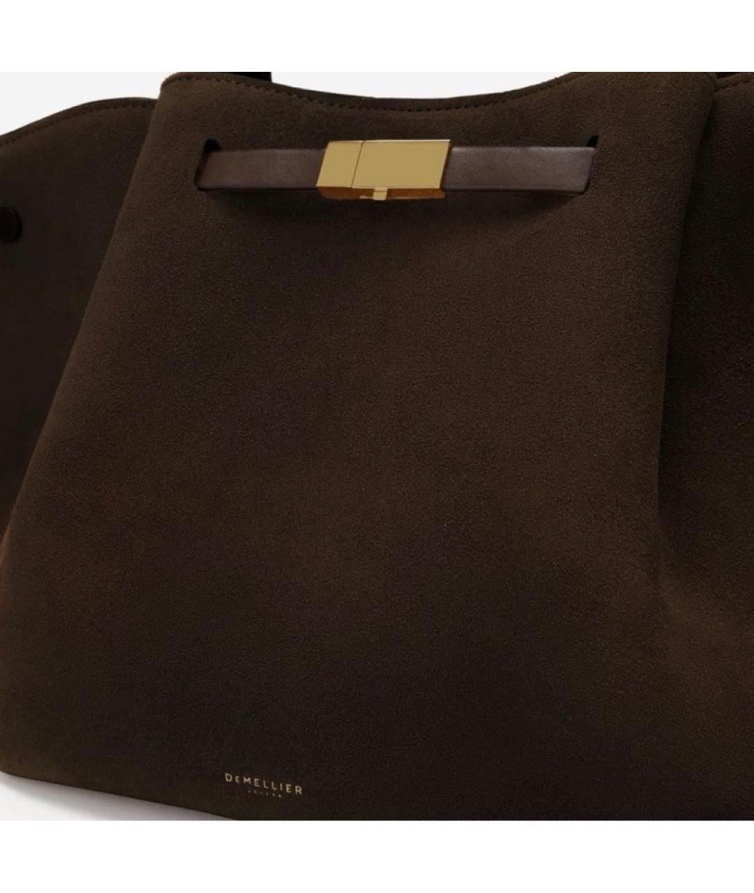 DEMELLIER Коричневая замшевая сумка тоут, фото 2