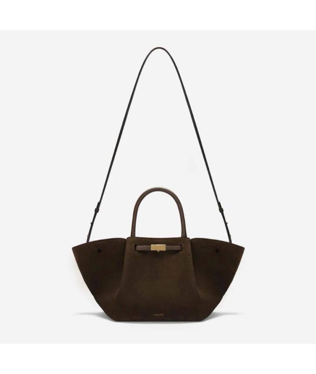 DEMELLIER Коричневая замшевая сумка тоут, фото 4