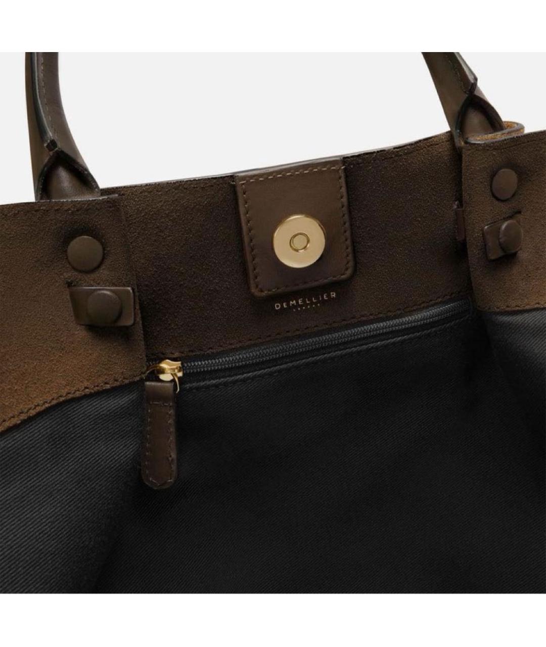 DEMELLIER Коричневая замшевая сумка тоут, фото 3