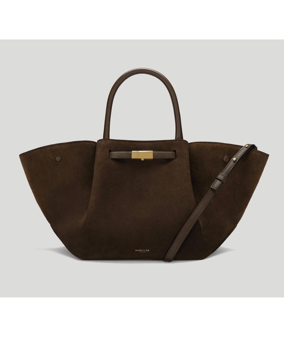 DEMELLIER Коричневая замшевая сумка тоут, фото 5