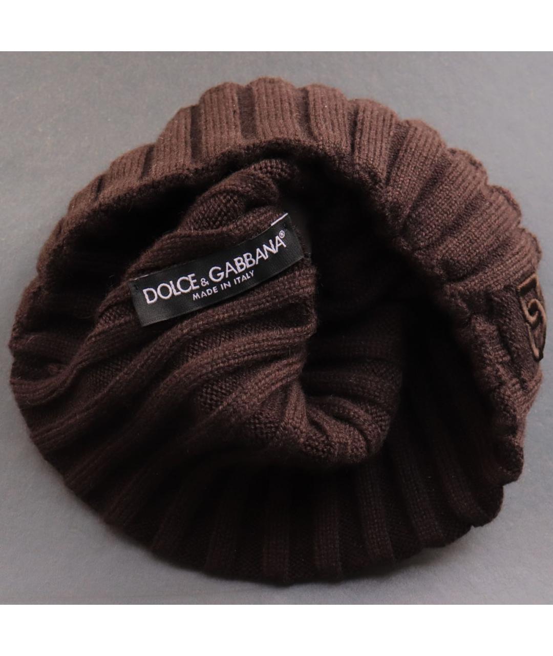DOLCE&GABBANA Коричневая кашемировая шапка, фото 5