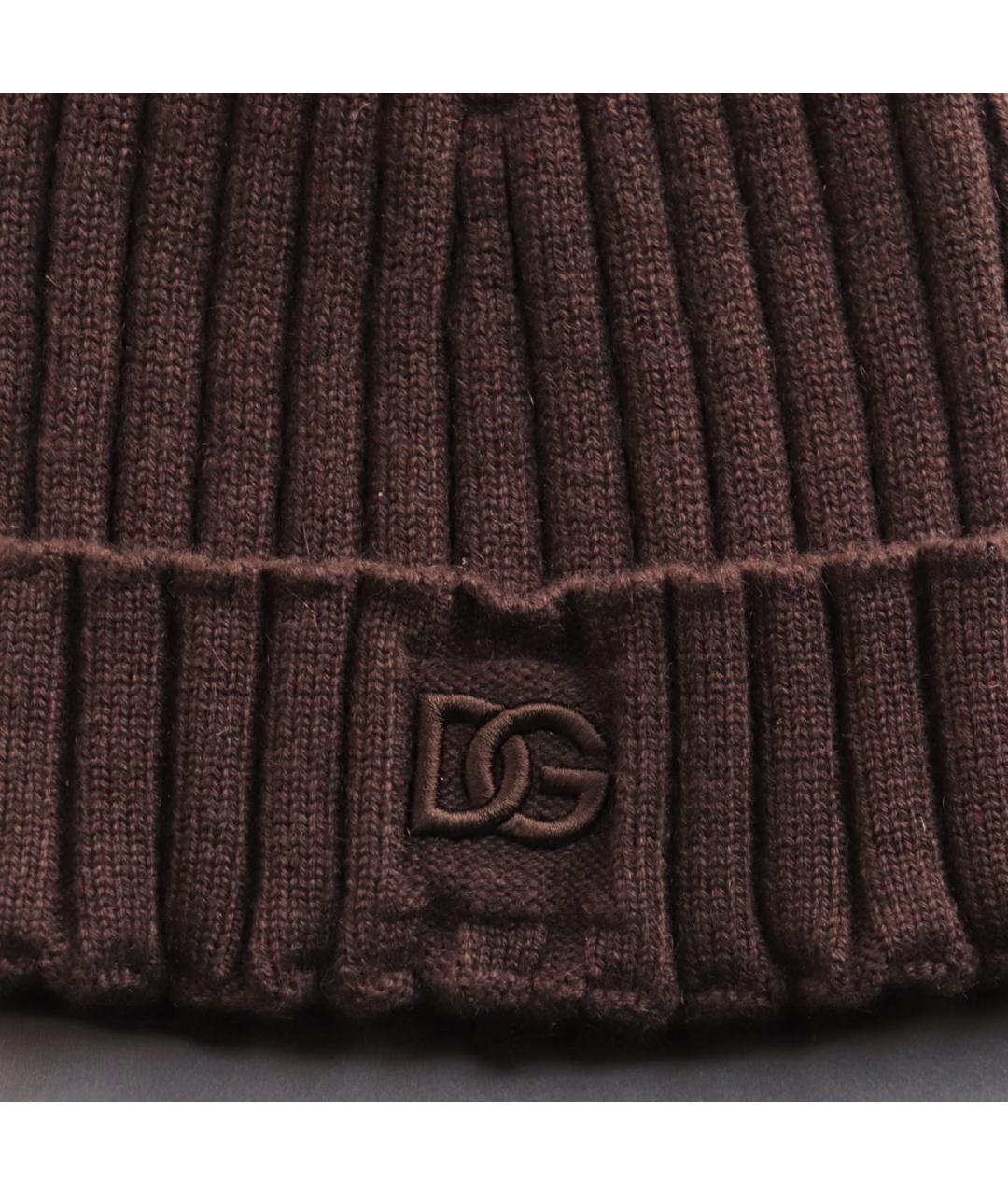DOLCE&GABBANA Коричневая кашемировая шапка, фото 4