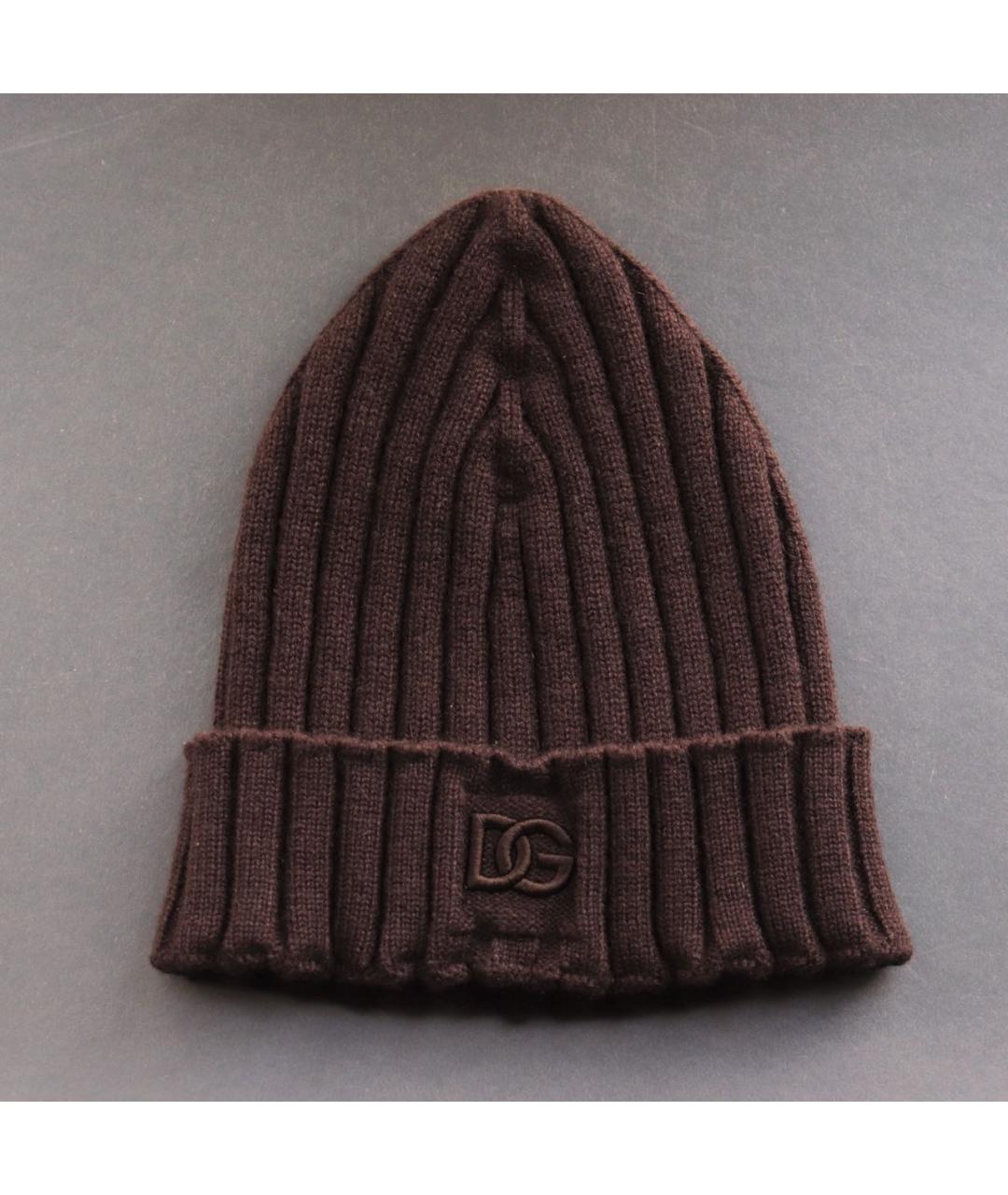 DOLCE&GABBANA Коричневая кашемировая шапка, фото 2