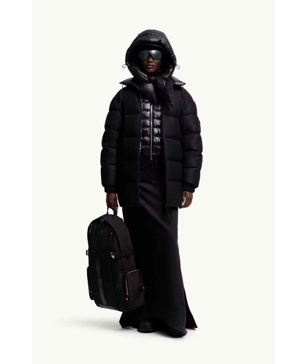 MONCLER Черный шерстяной пуховик, фото 6