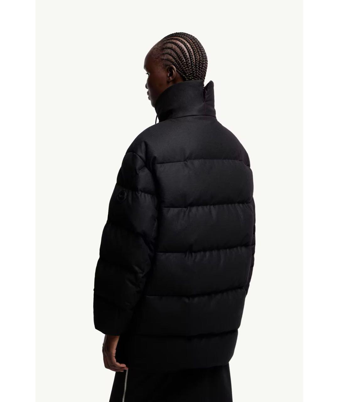 MONCLER Черный шерстяной пуховик, фото 3
