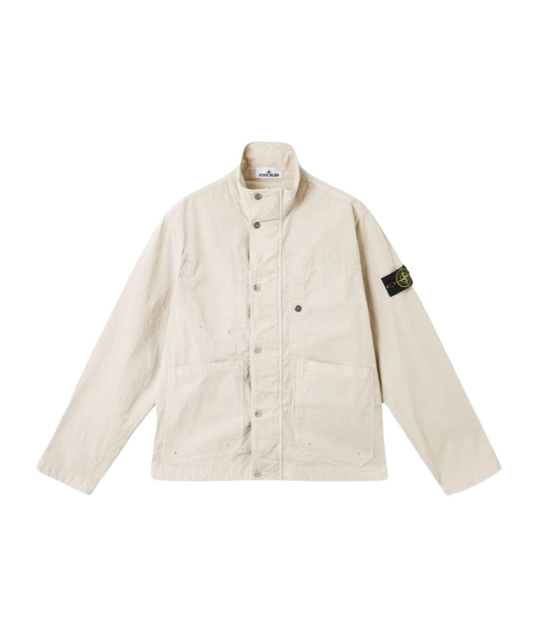STONE ISLAND Бежевая хлопковая куртка, фото 1