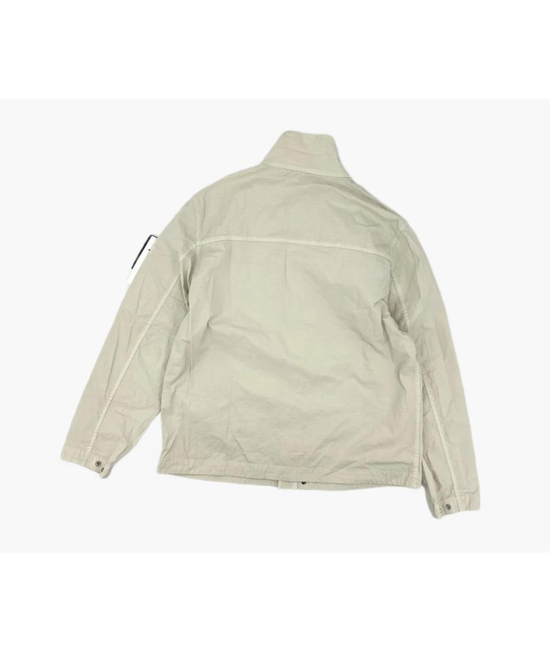STONE ISLAND Бежевая хлопковая куртка, фото 2