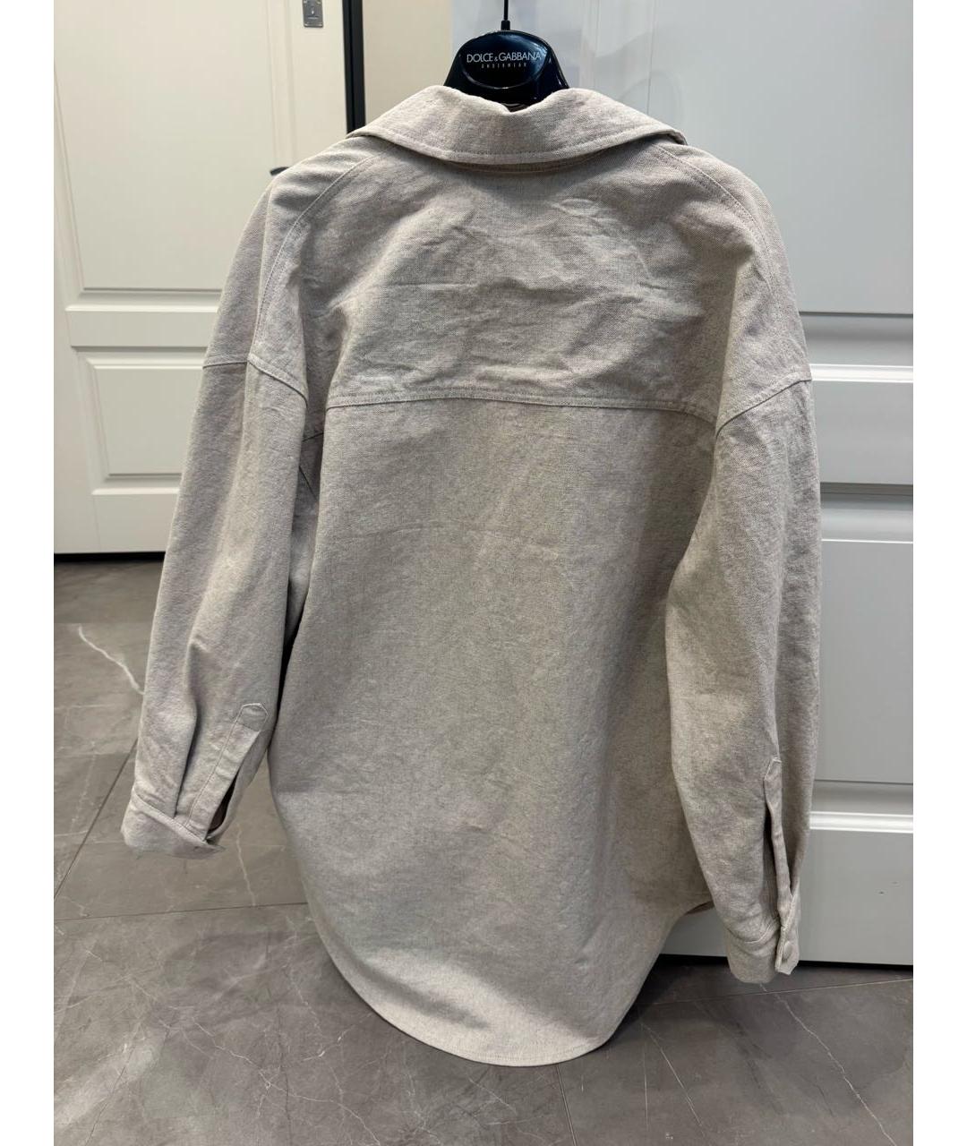 NANUSHKA Бежевая льняная кэжуал рубашка, фото 2