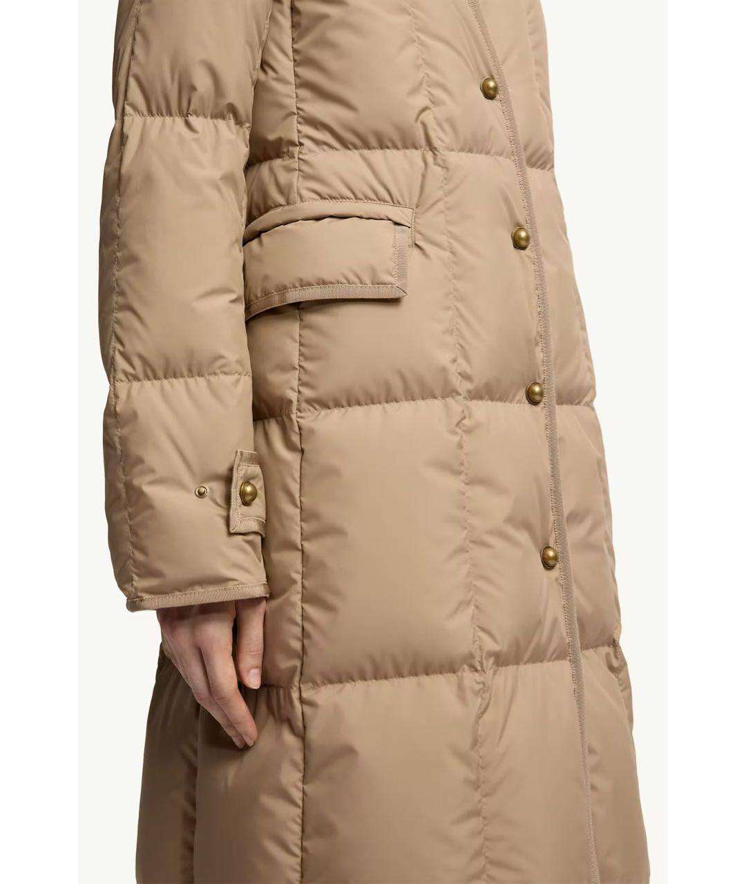 MONCLER Бежевый пуховик, фото 4