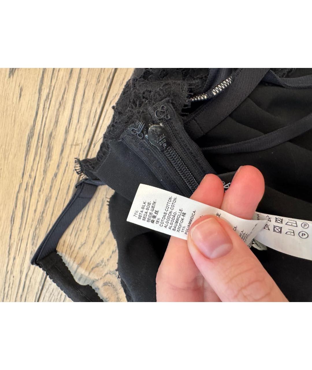 DOLCE&GABBANA Черный шелковый сарафан, фото 6