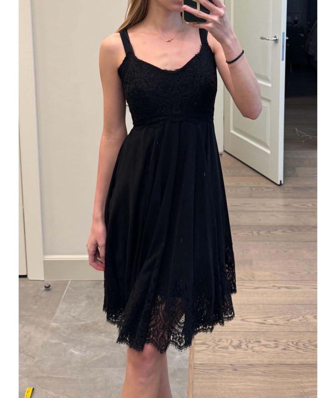 DOLCE&GABBANA Черный шелковый сарафан, фото 7