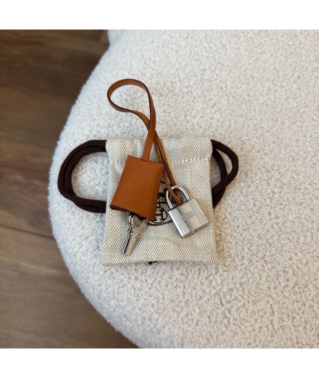 HERMES Синяя тканевая сумка через плечо, фото 8