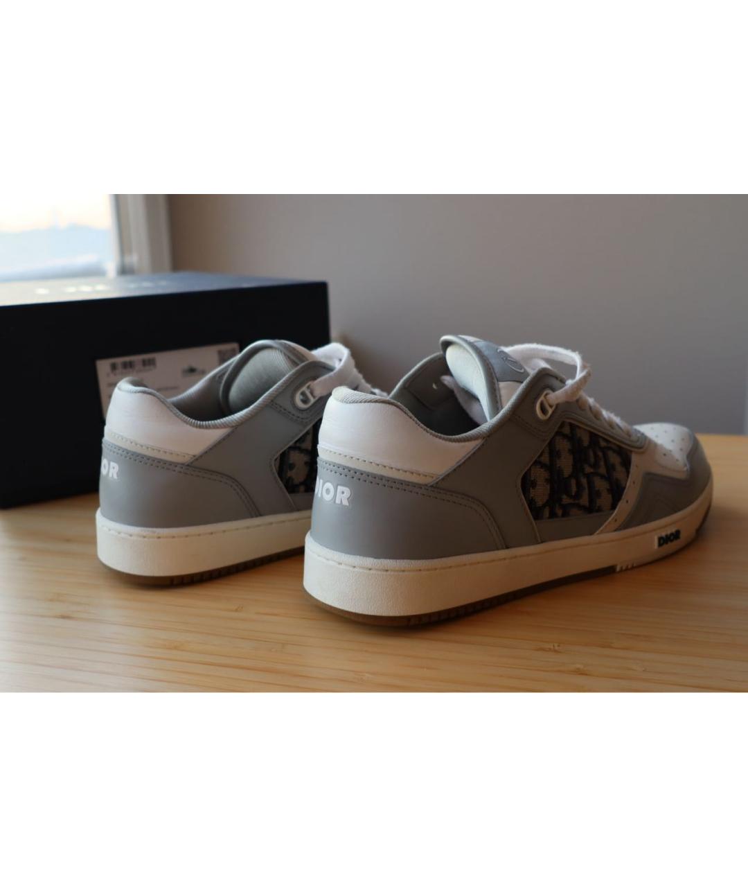 CHRISTIAN DIOR Серые кожаные кроссовки, фото 5
