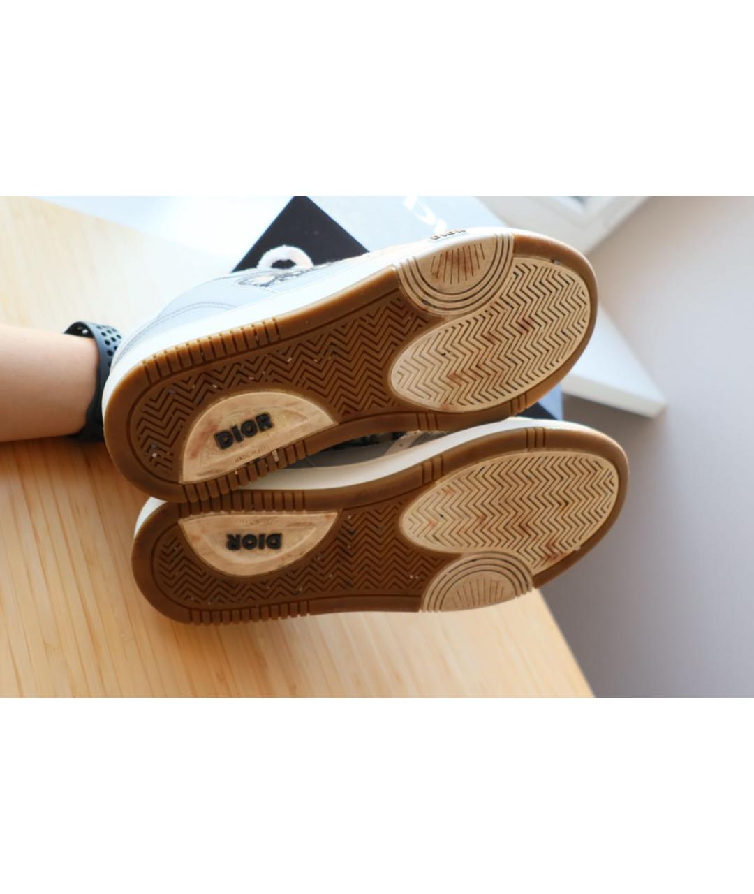 CHRISTIAN DIOR Серые кожаные кроссовки, фото 8