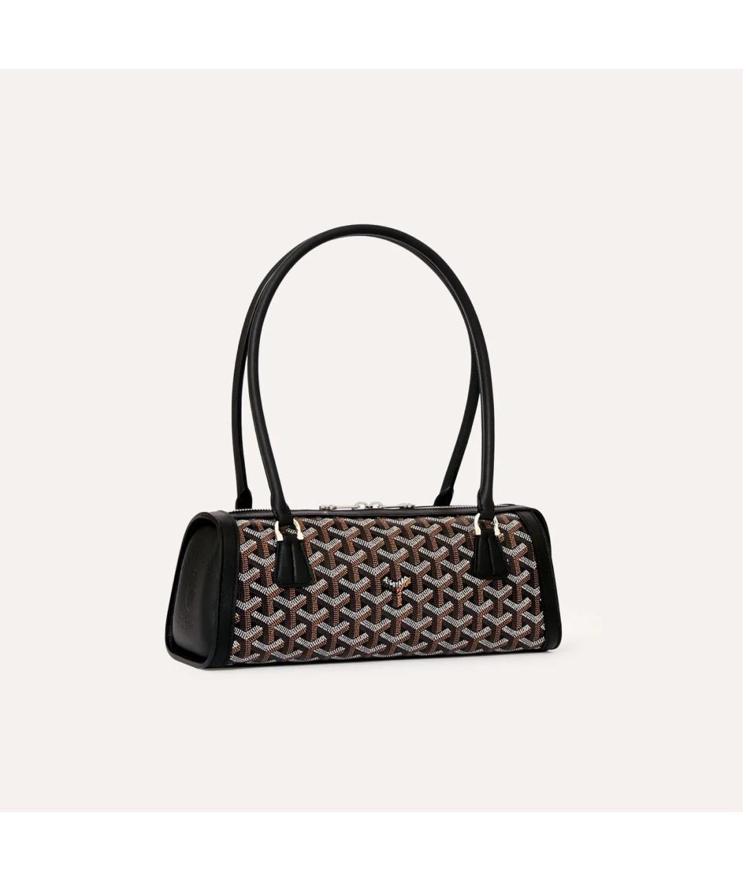 GOYARD Черная кожаная сумка через плечо, фото 7