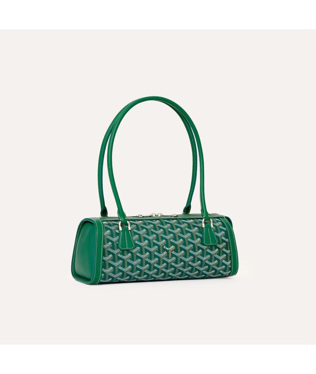 GOYARD Зеленая кожаная сумка через плечо, фото 5