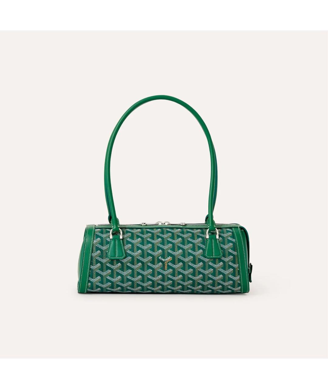 GOYARD Зеленая кожаная сумка через плечо, фото 6