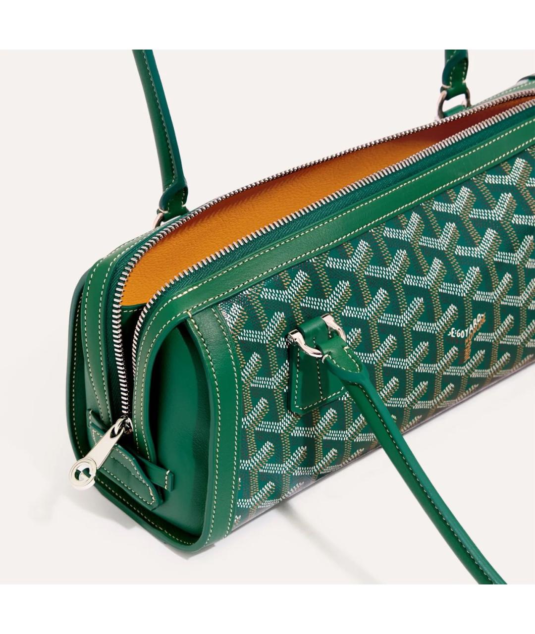 GOYARD Зеленая кожаная сумка через плечо, фото 3