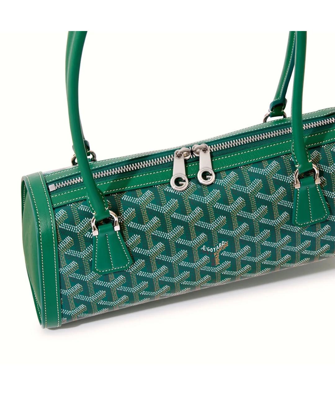 GOYARD Зеленая кожаная сумка через плечо, фото 4