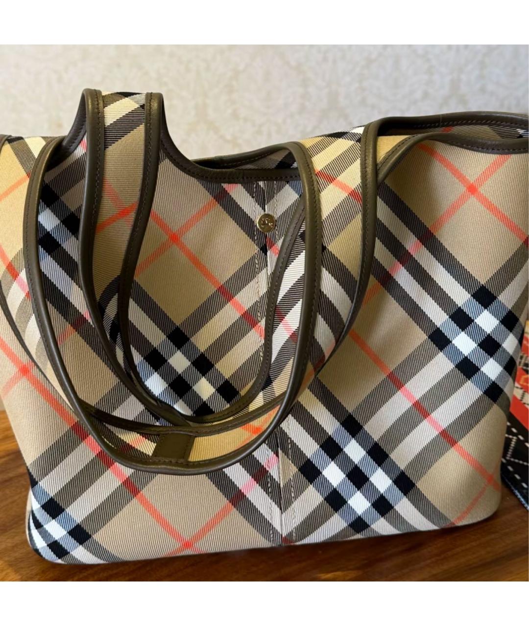 BURBERRY Бежевая сумка тоут, фото 7