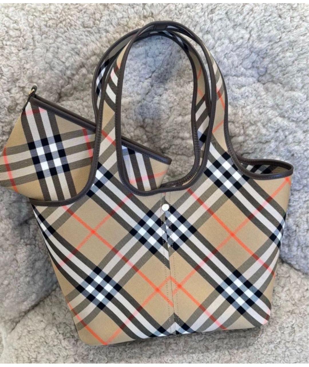 BURBERRY Бежевая сумка тоут, фото 5