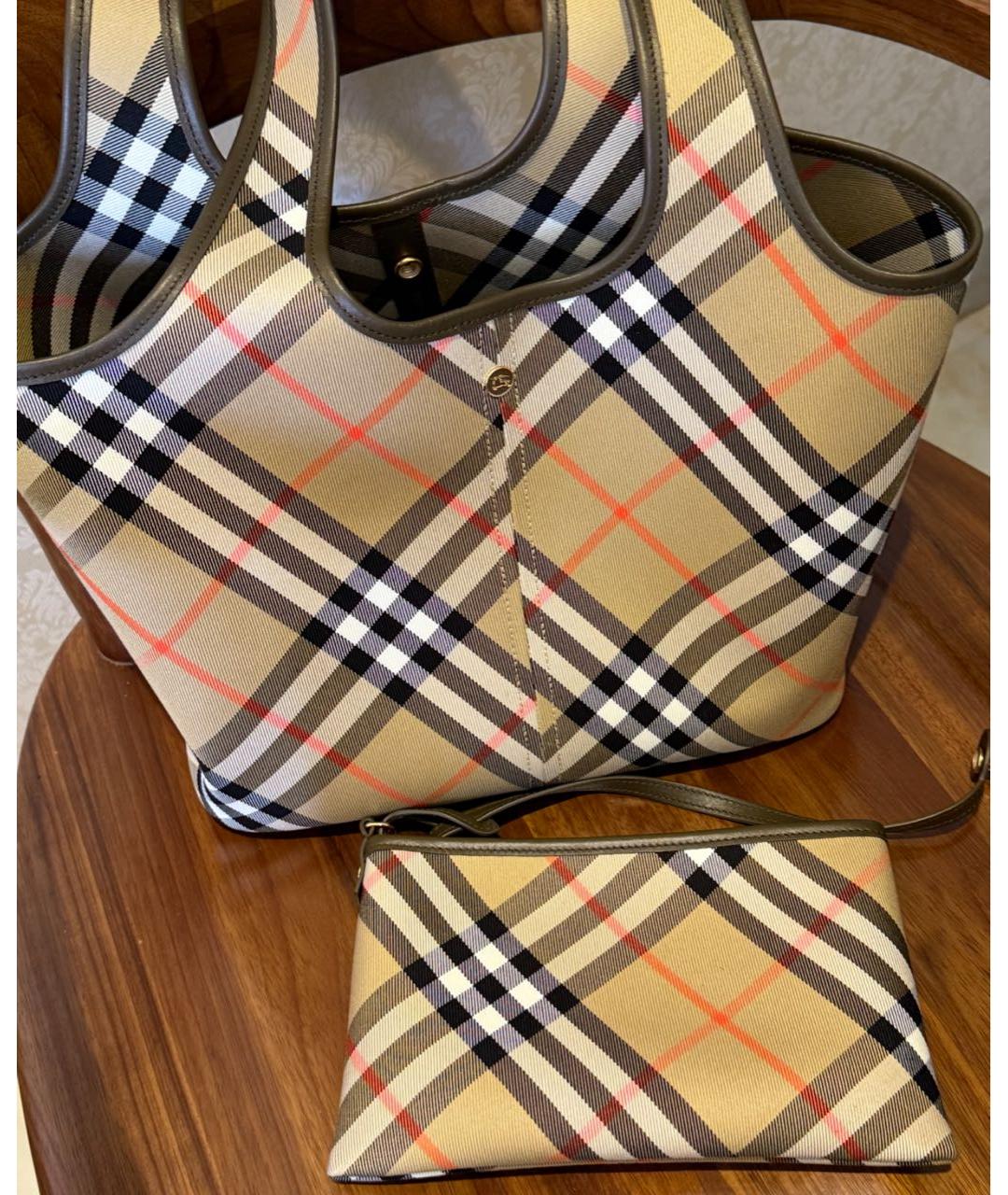 BURBERRY Бежевая сумка тоут, фото 8