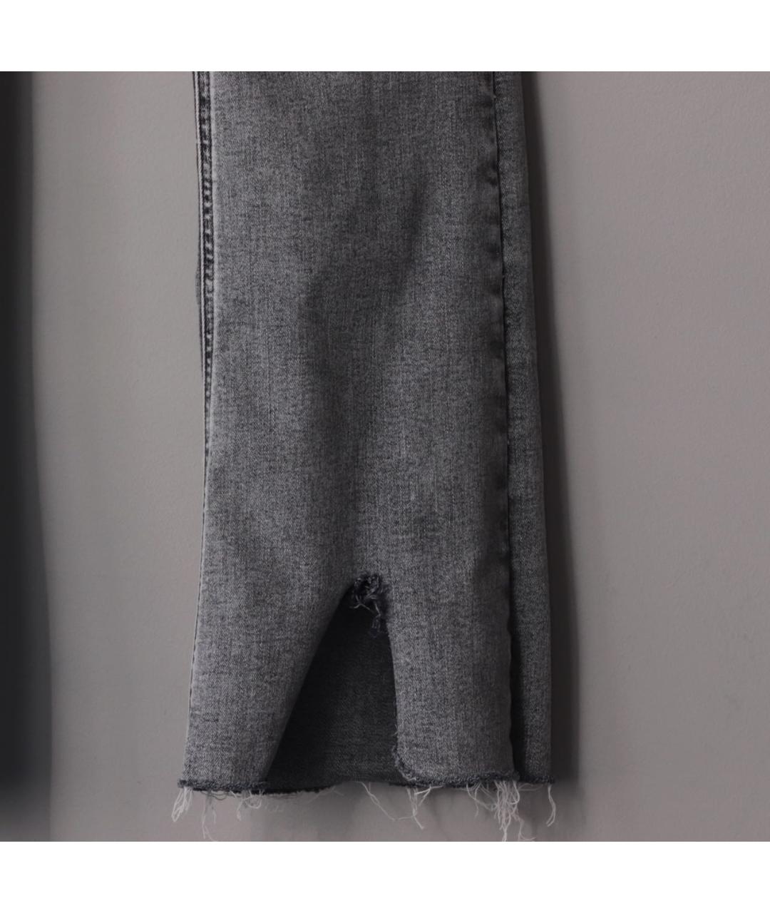 3X1 Серые хлопко-эластановые джинсы клеш, фото 4