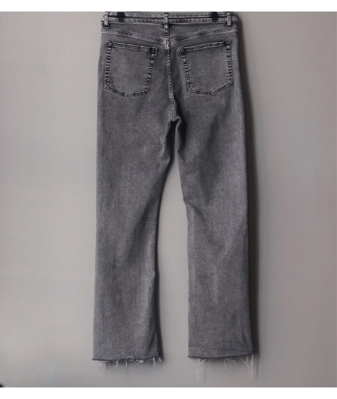 3X1 Серые хлопко-эластановые джинсы клеш, фото 3