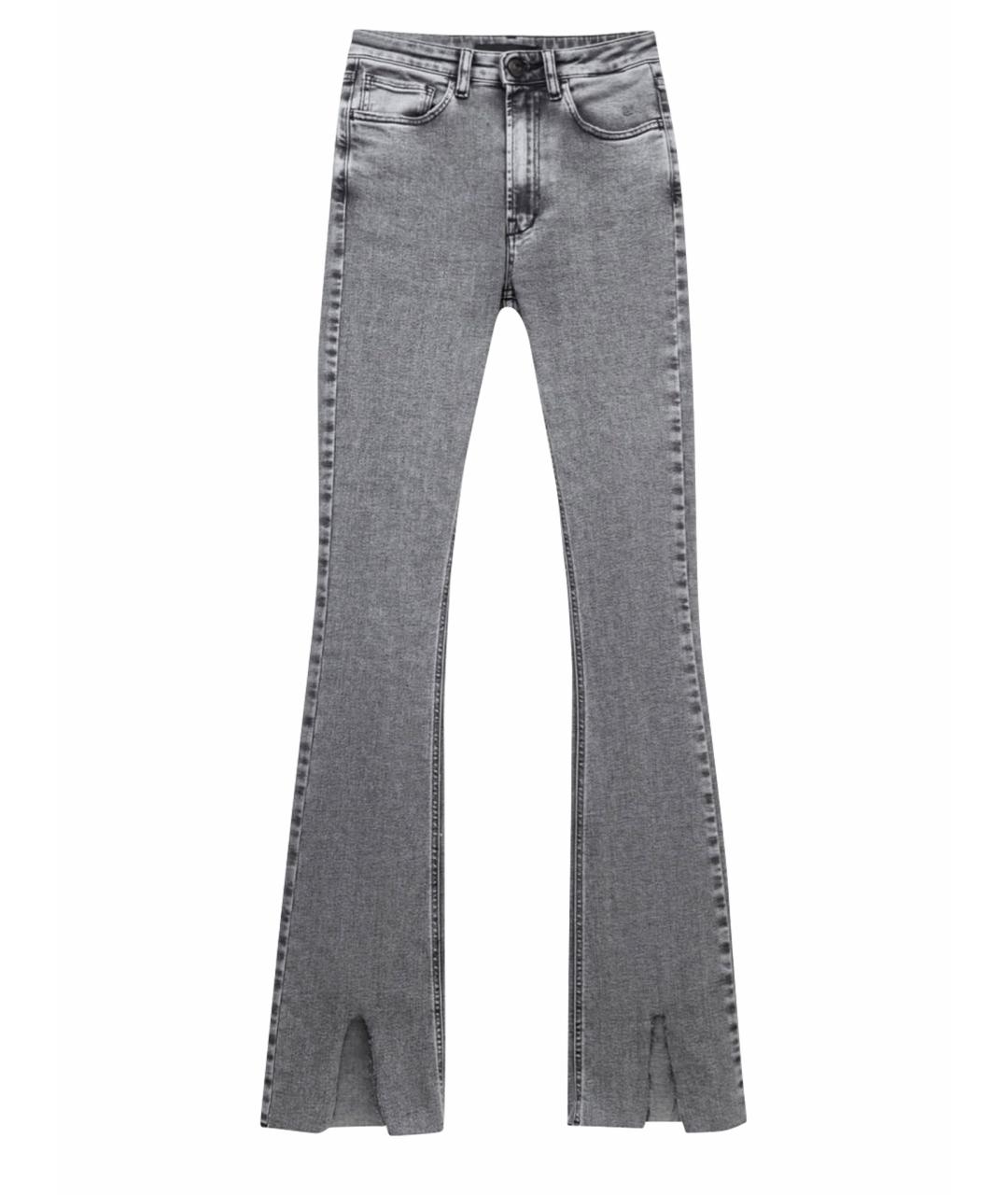 3X1 Серые хлопко-эластановые джинсы клеш, фото 1