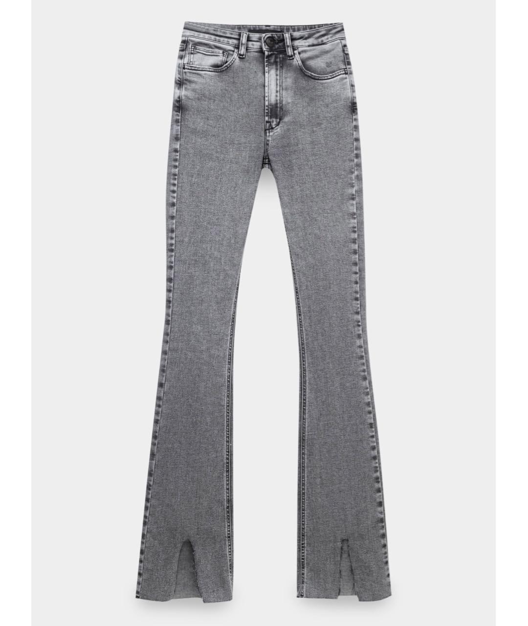 3X1 Серые хлопко-эластановые джинсы клеш, фото 8