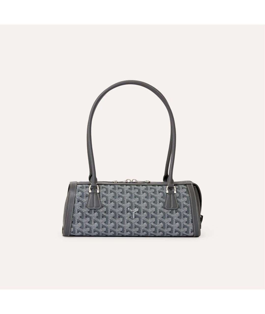 GOYARD Серая кожаная сумка через плечо, фото 2