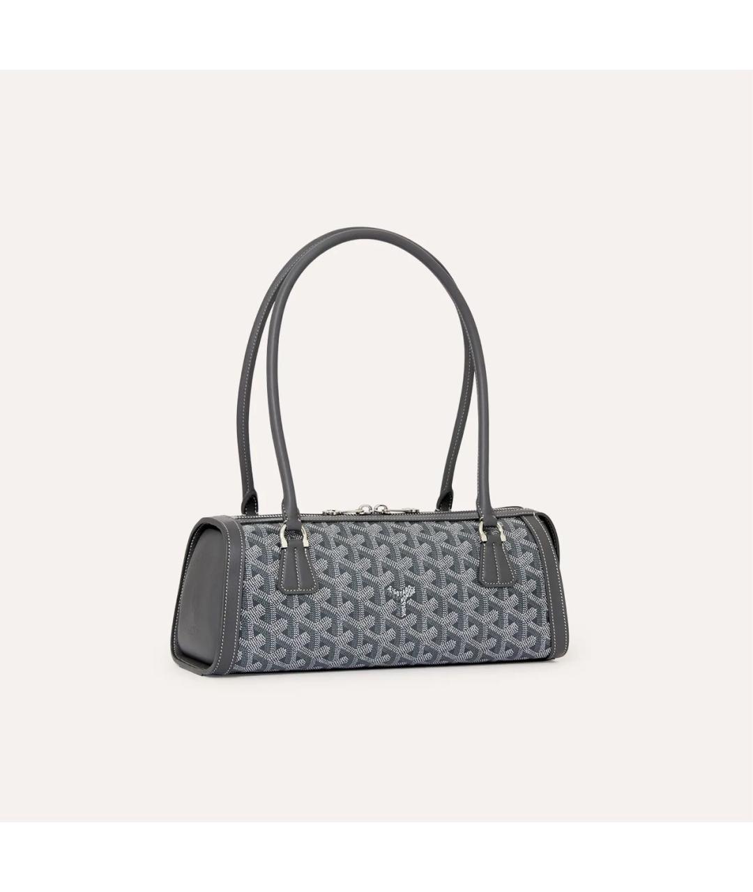 GOYARD Серая кожаная сумка через плечо, фото 7