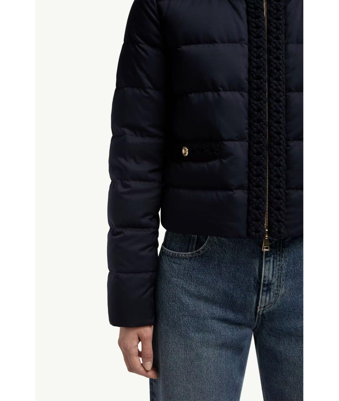 MONCLER Темно-синий пуховик, фото 5