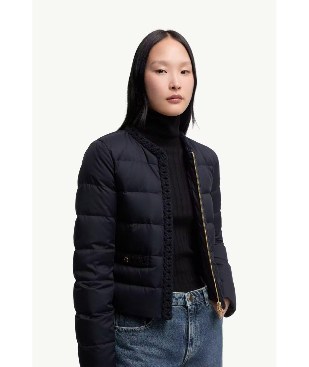 MONCLER Темно-синий пуховик, фото 4