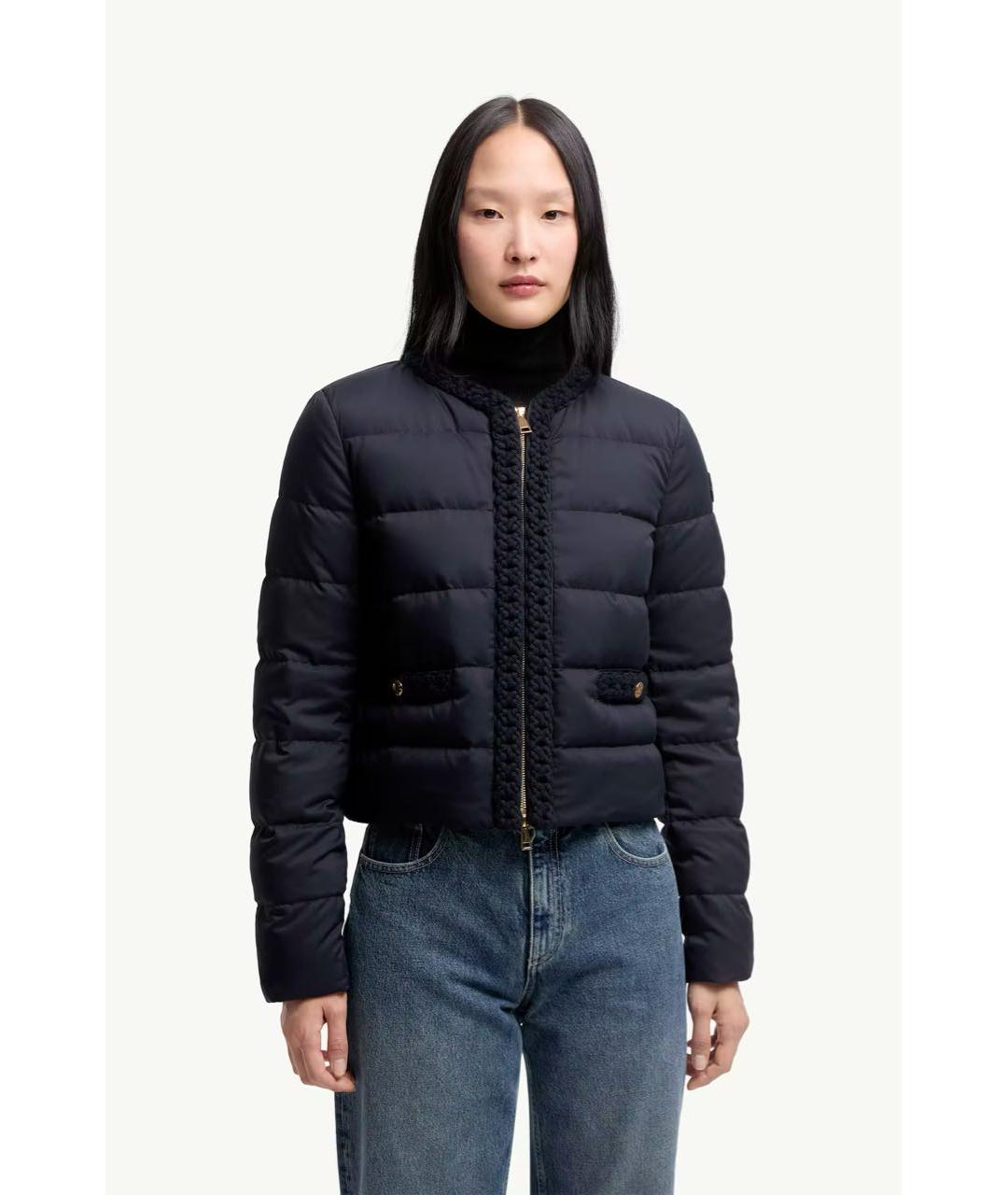 MONCLER Темно-синий пуховик, фото 2