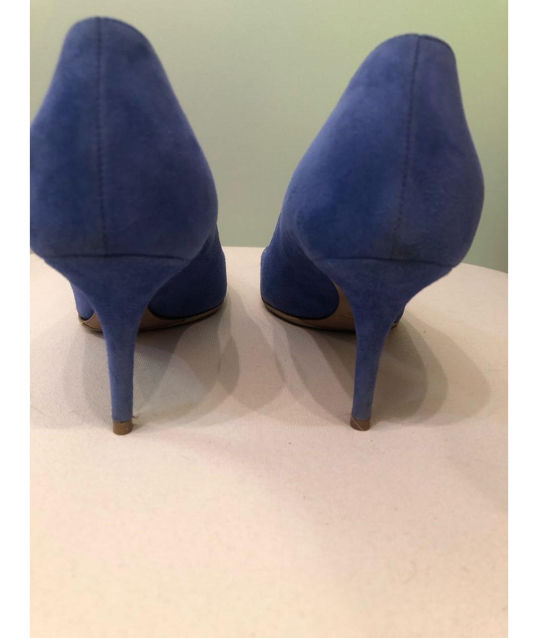 CHRISTIAN DIOR Голубые замшевые туфли, фото 4