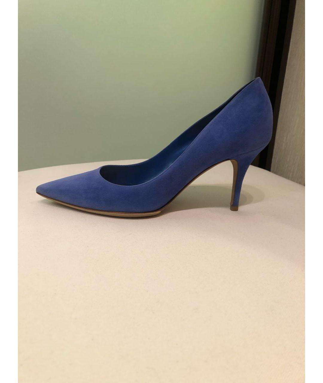 CHRISTIAN DIOR Голубые замшевые туфли, фото 5