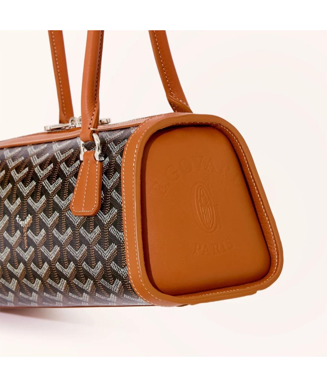 GOYARD Коричневая кожаная сумка через плечо, фото 4