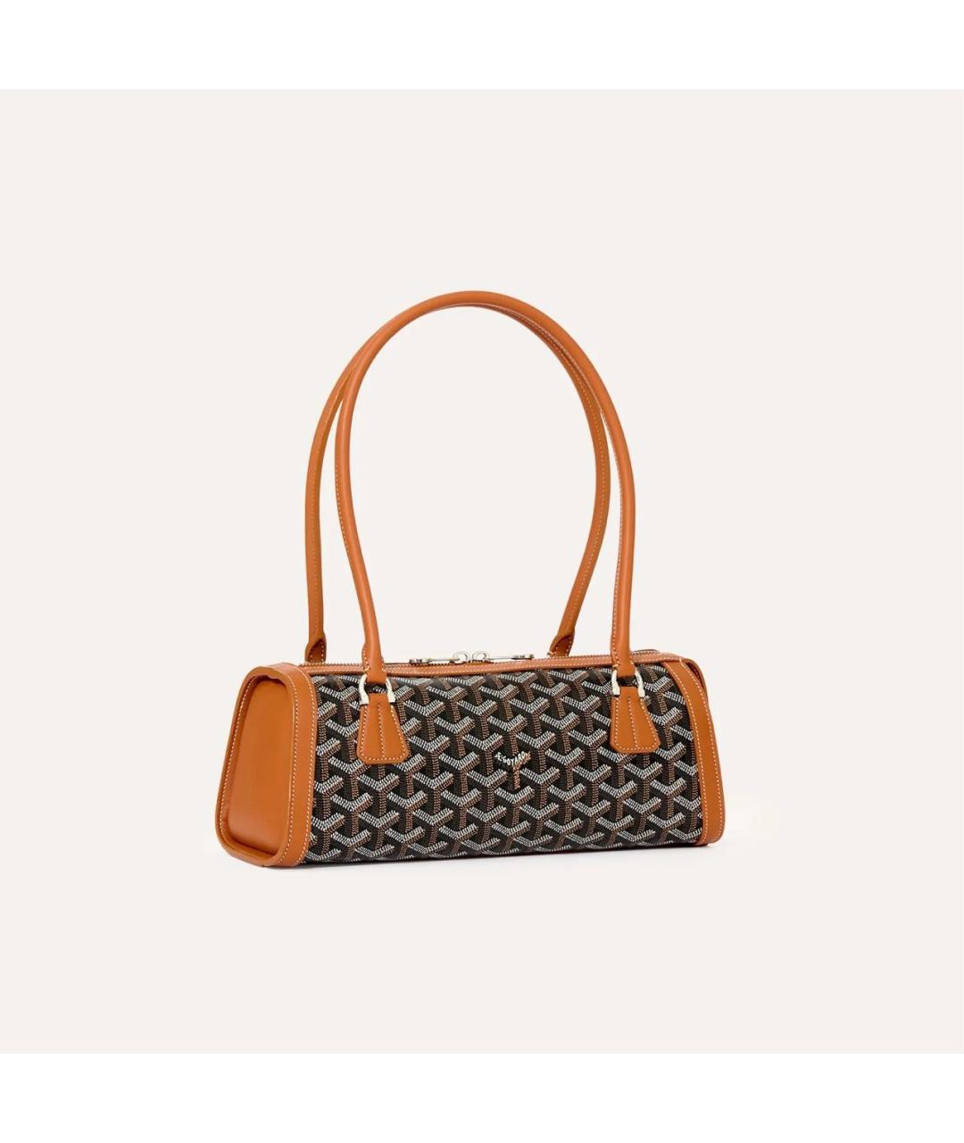 GOYARD Коричневая кожаная сумка через плечо, фото 2