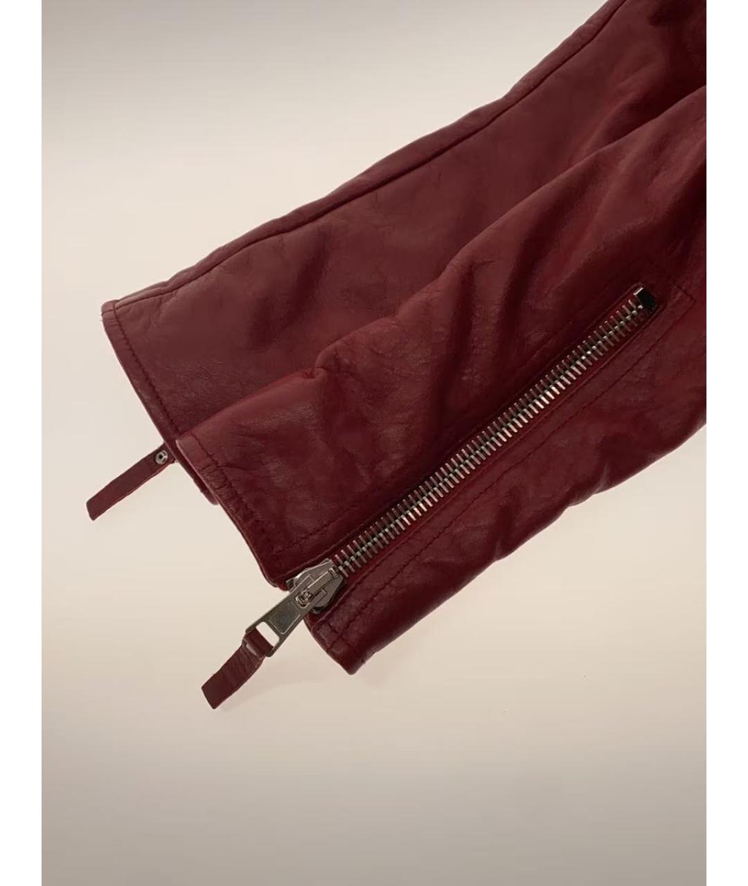 BALENCIAGA Красная кожаная куртка, фото 4